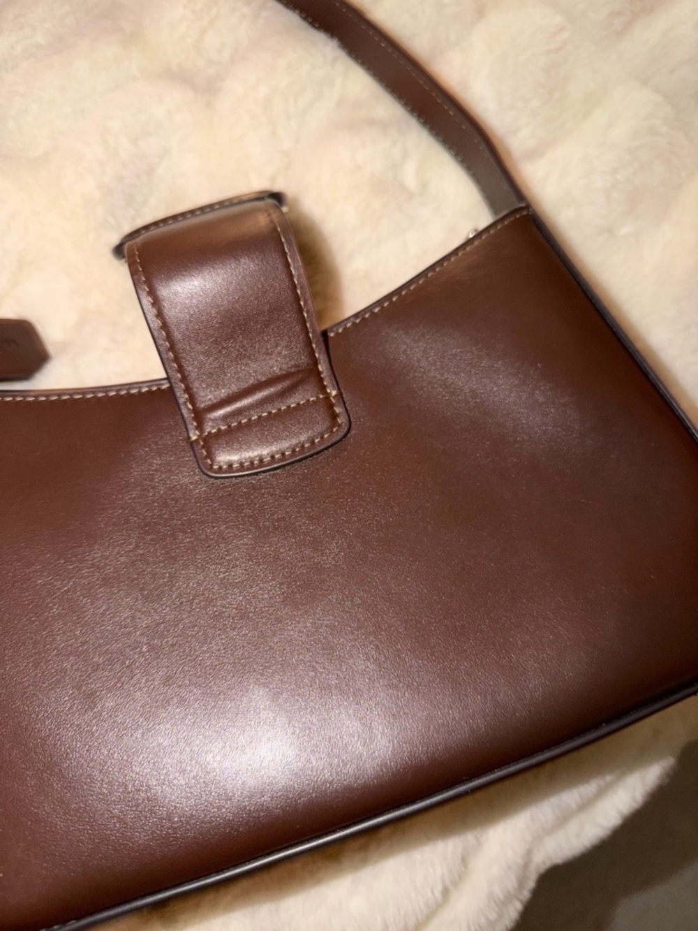 Coach Eliza Brown Leather Shoulder Bag - Picture 7 of 7